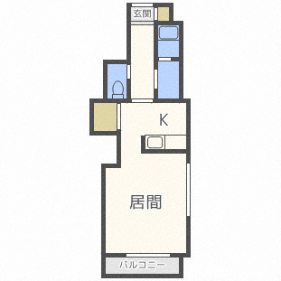 【札幌市中央区南十八条西のマンションの間取り】