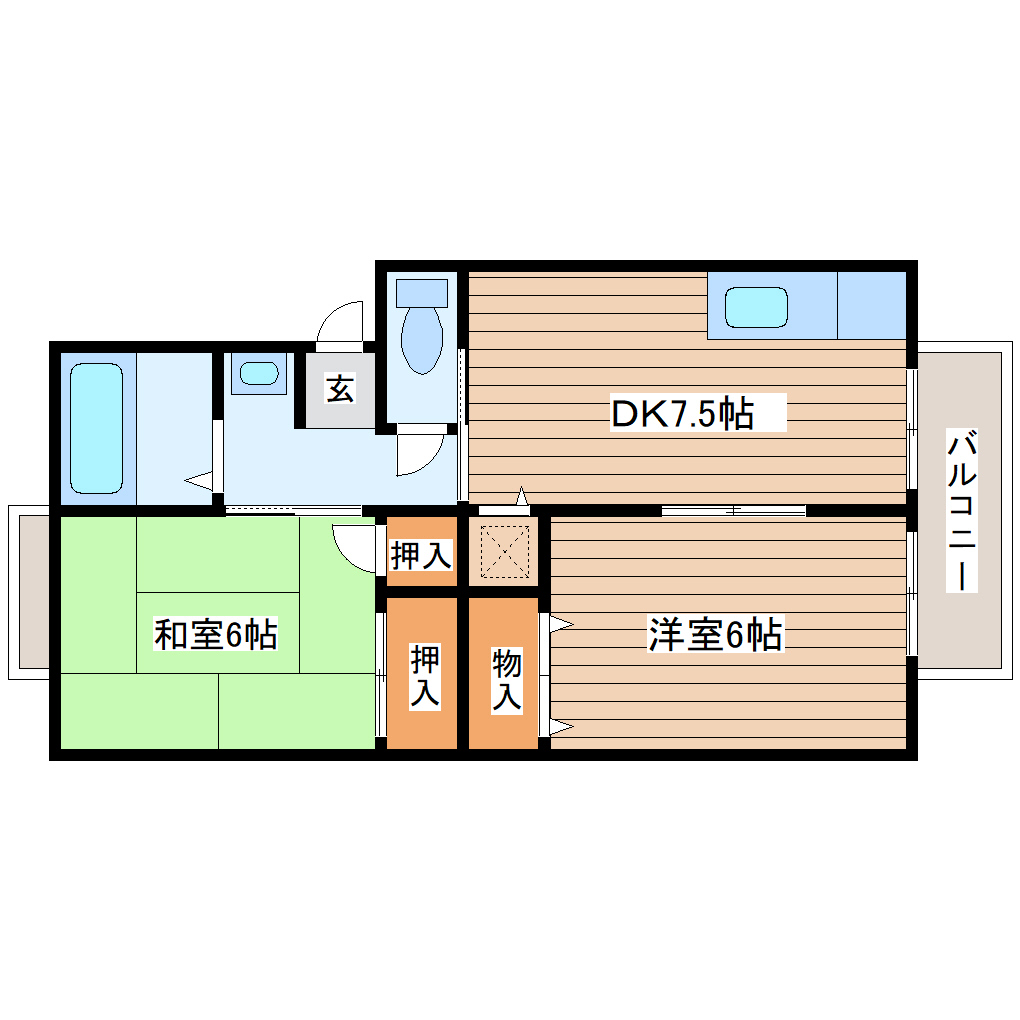 トゥインクルコート文化町6番館の間取り