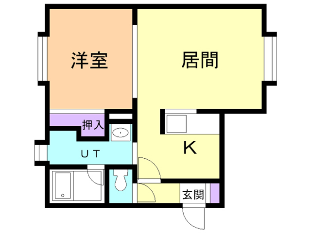 苫小牧市大町のアパートの間取り