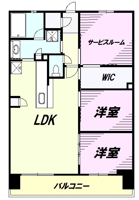 八王子市八日町のマンションの間取り