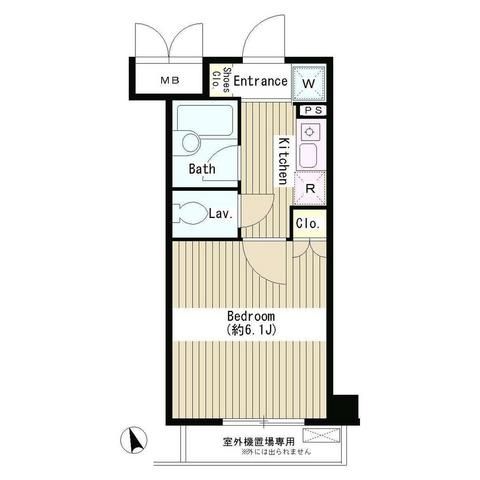 文京区根津のマンションの間取り