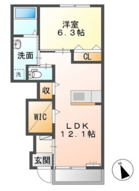 富士市富士岡のアパートの間取り