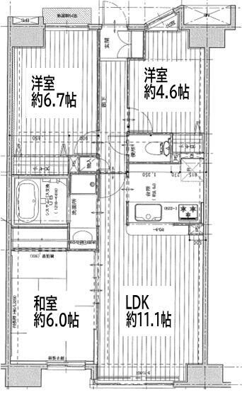 朝日シティパリオ桜木町の間取り