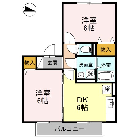 クレール山之上の間取り