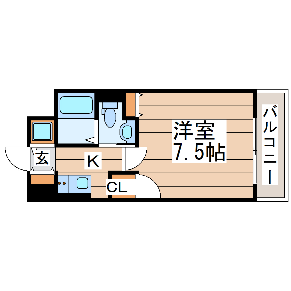 エルスタンザ広瀬通RESIDENCEの間取り