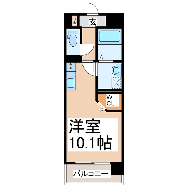 熊本市北区清水東町のマンションの間取り