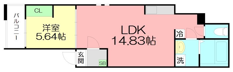 藤沢市辻堂元町のアパートの間取り