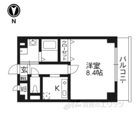 京都アパートメント６の間取り