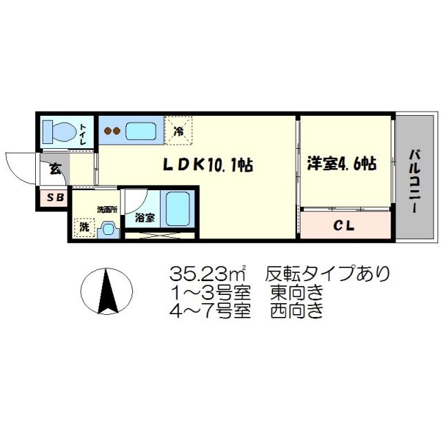 【京都市下京区西七条赤社町のマンションの間取り】