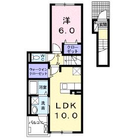 名古屋市緑区鳴子町のアパートの間取り