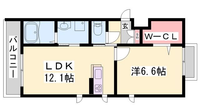 K’SメゾンAGAHOの間取り