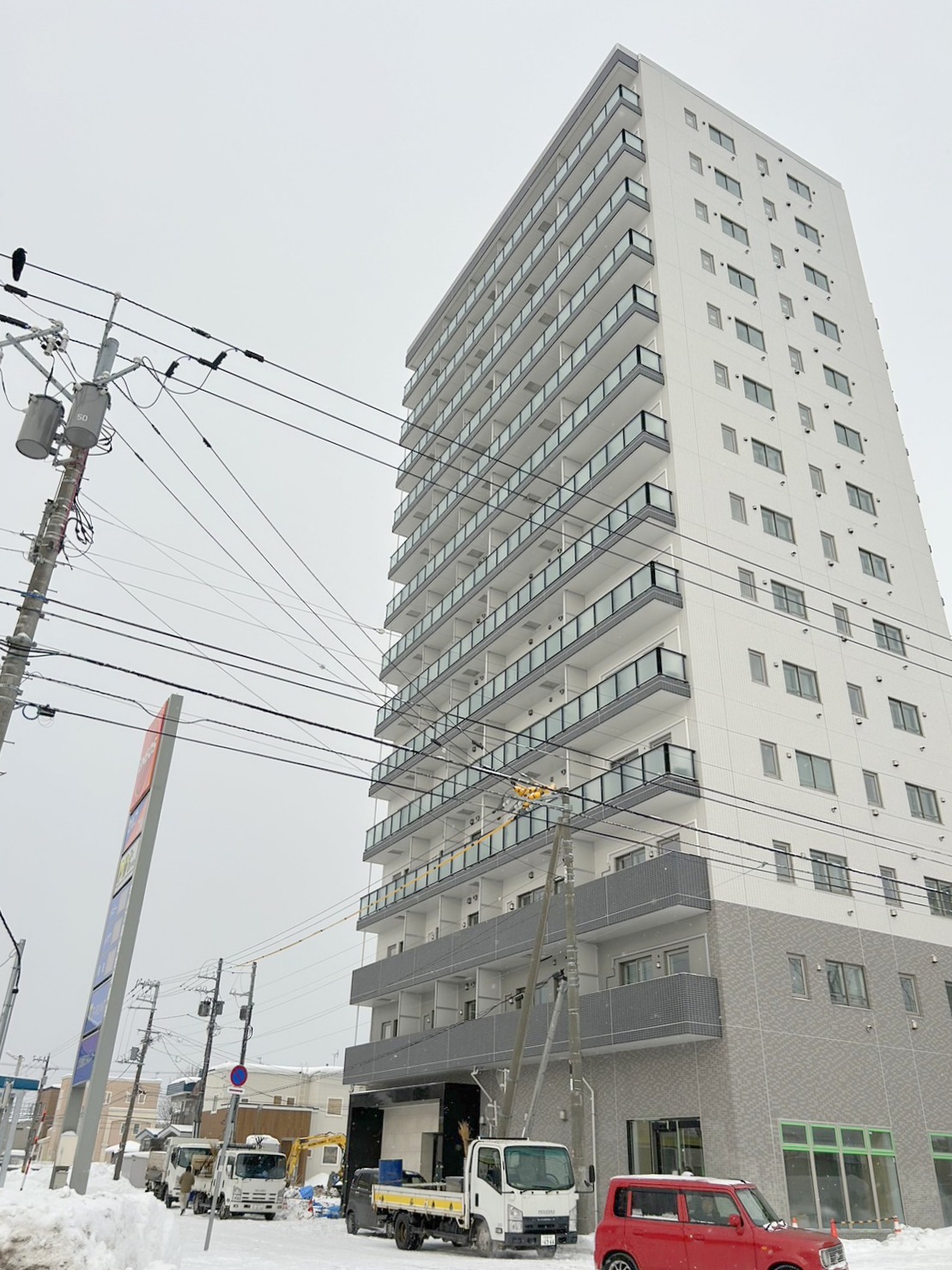 札幌市東区北四十条東のマンションの建物外観