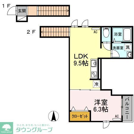 川崎市川崎区大師駅前のアパートの間取り