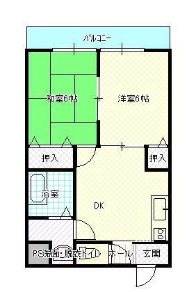 山形市白山のマンションの間取り