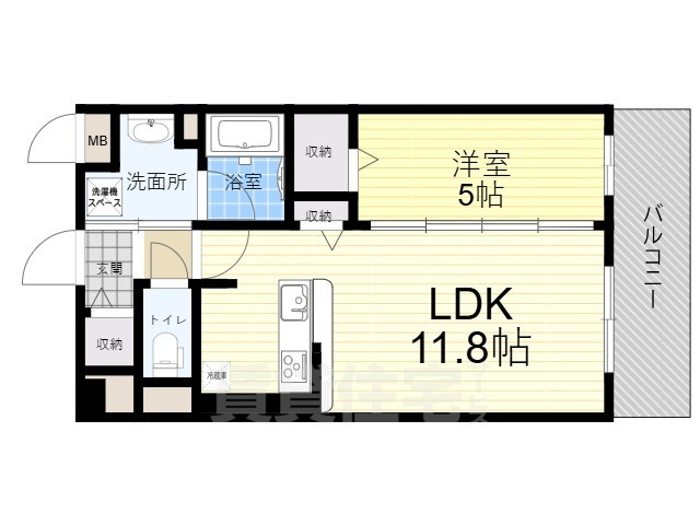 【大阪市淀川区西三国のマンションの間取り】