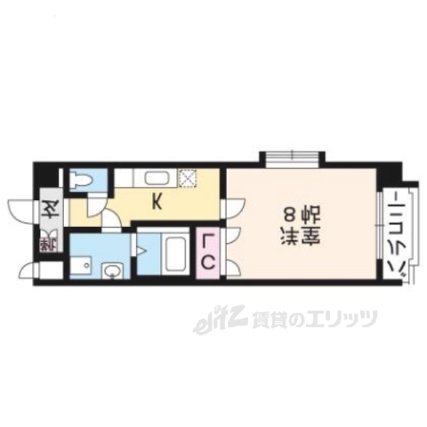 【京都市伏見区深草西浦町２丁目のマンションの間取り】