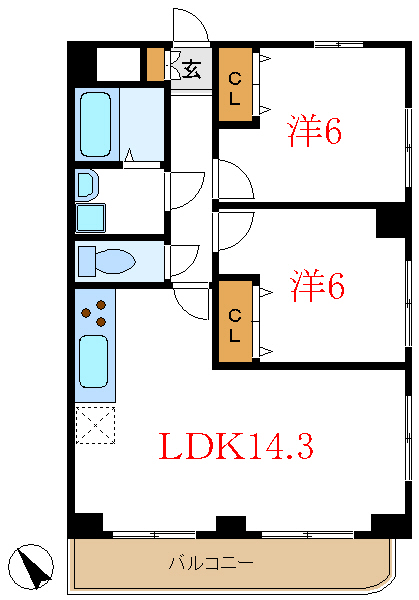 アールズコートの間取り