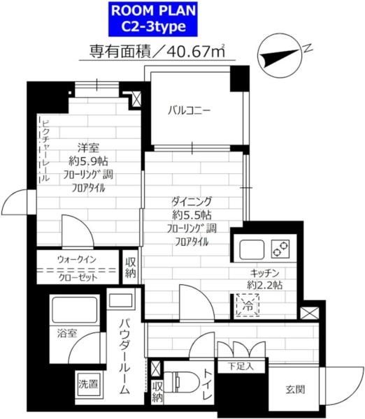 ステージグランデ蔵前の間取り