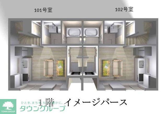 その他　1階パース（俯瞰図）