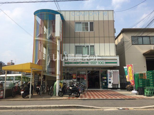 コンビニ　ローソンストア100 LS深草西浦町店（コンビニ）まで355m