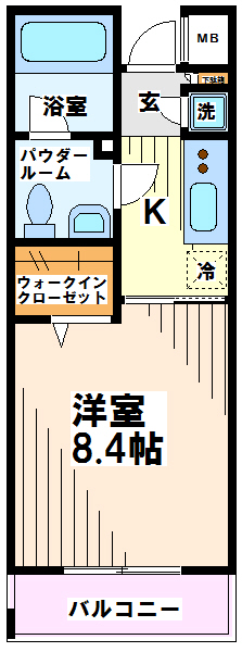 京王線 仙川駅 徒歩4分 4階建 築20年の間取り写真