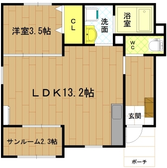 ＪＲ参宮線 宮川駅 徒歩20分 2階建 築9年の間取り写真