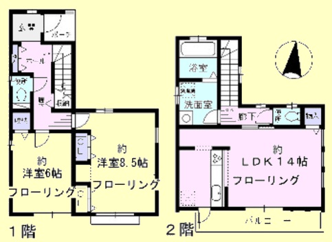 DC上用賀の間取り写真