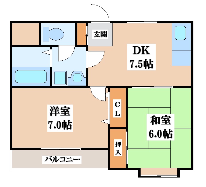 第2エイサイハイムの間取り写真