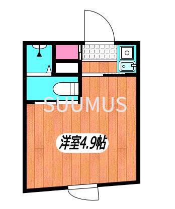 都営大江戸線 西新宿五丁目駅 徒歩4分 3階建 築9年の間取り写真