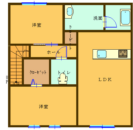 ラフォーレ福富７４４１番地1の間取り