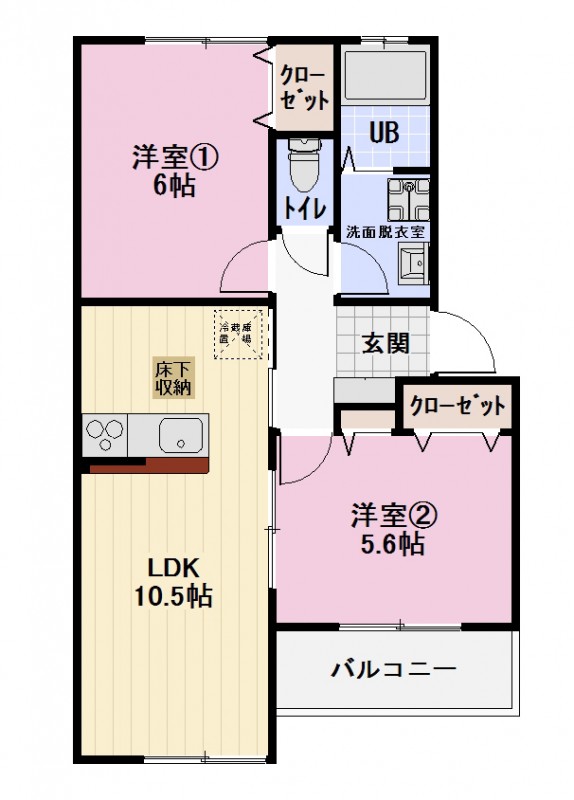 アスカＡ棟の間取り