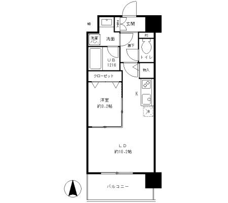 吹田市垂水町のマンションの間取り