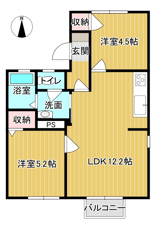 スカイハイツの間取り