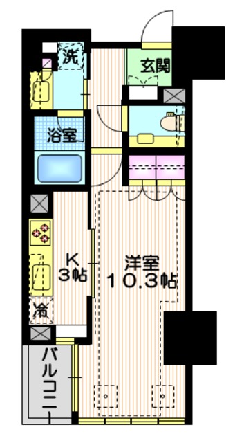 【渋谷区渋谷のマンションの間取り】