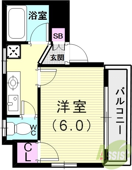 神戸市垂水区城が山のマンションの間取り