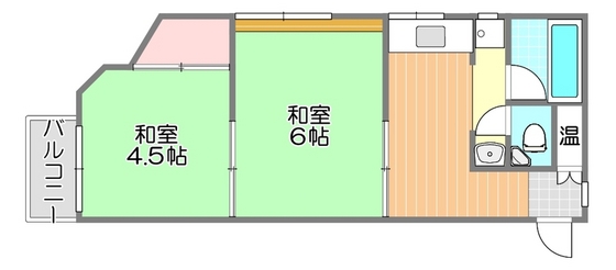 岡山市北区富田町のマンションの間取り