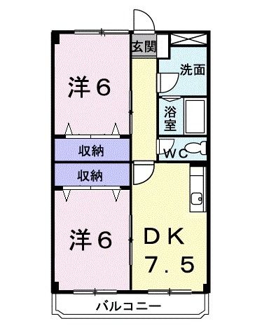 関市東福野町のマンションの間取り