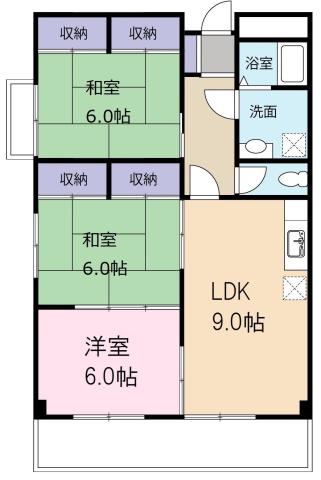 ヴィラ・アンソレイエ脇町IIIの間取り