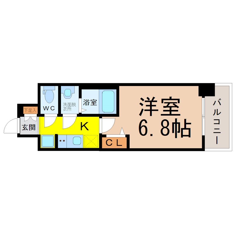 名古屋市西区花の木のマンションの間取り