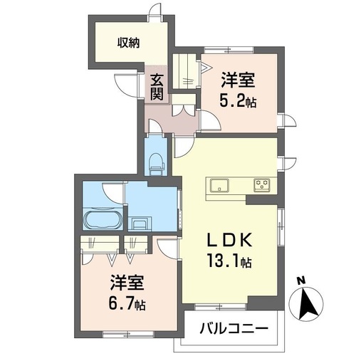 【ソレイユ東菅野の間取り】