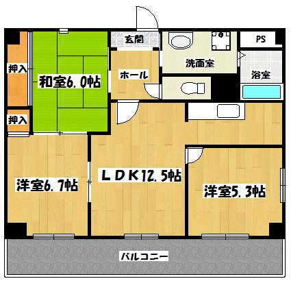 カメラーデン千間台の間取り