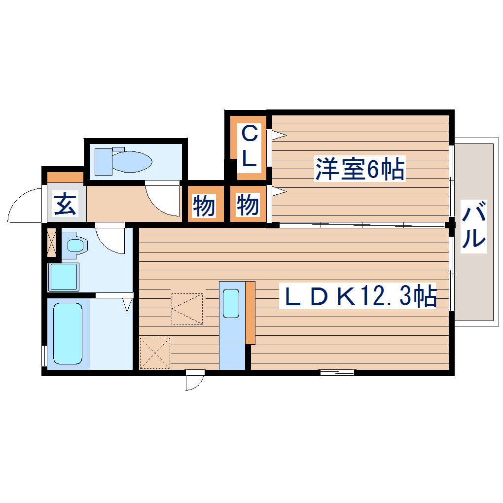 D-room神谷沢Aの間取り