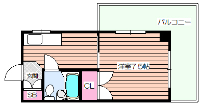 コーポサンプラザの間取り