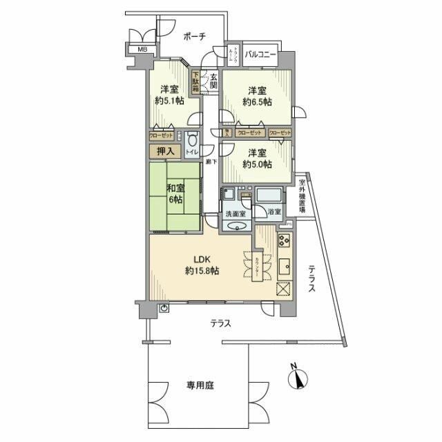 【三鷹市下連雀のマンションの間取り】