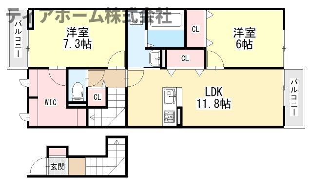 【クレール　ルミエールの間取り】