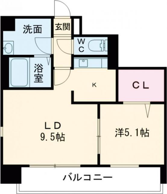 レジュイール東中通の間取り