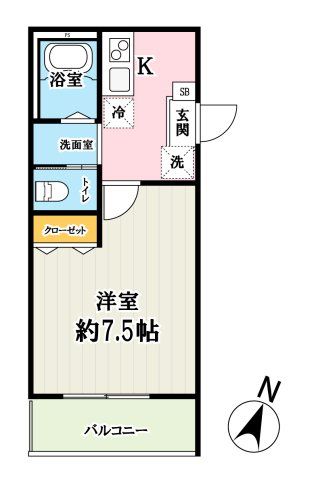 さいたま市西区大字指扇のアパートの間取り