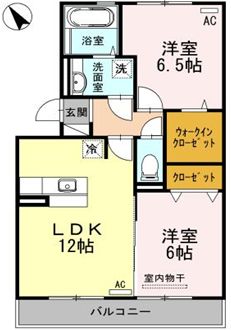 エザンス水呑 B棟の間取り