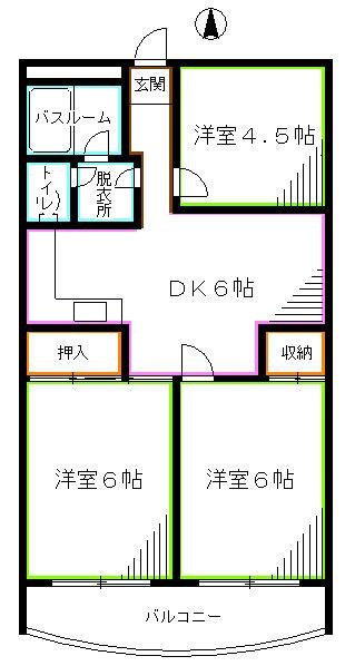 杉並区下井草のマンションの間取り