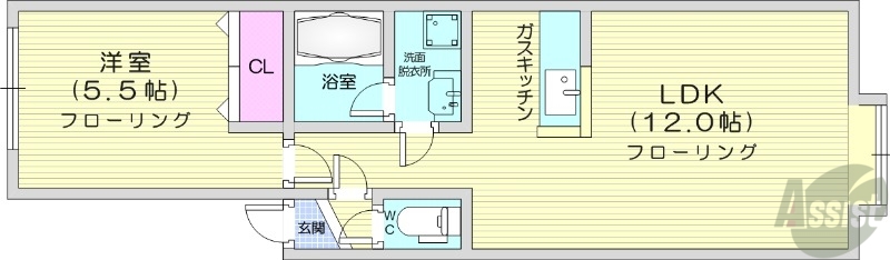 クレアコート1の間取り